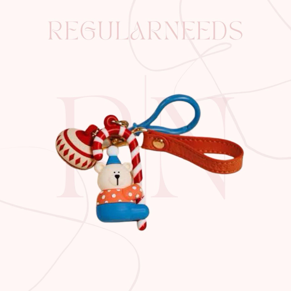 Starbucks Holiday Carnival Bearista Bear Keychain