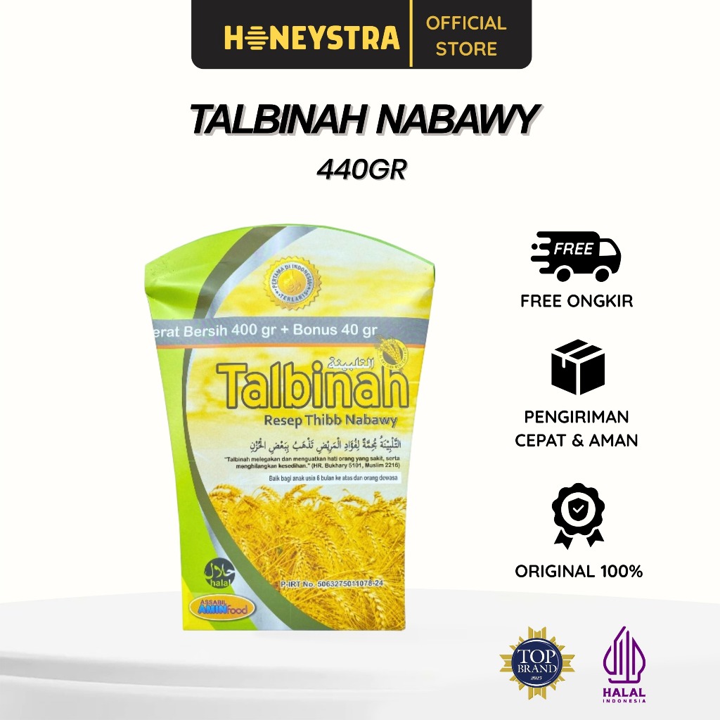 

Tepung Talbinah 400 gr + 40 gr Atasi Maag Gerd Asam Lambung