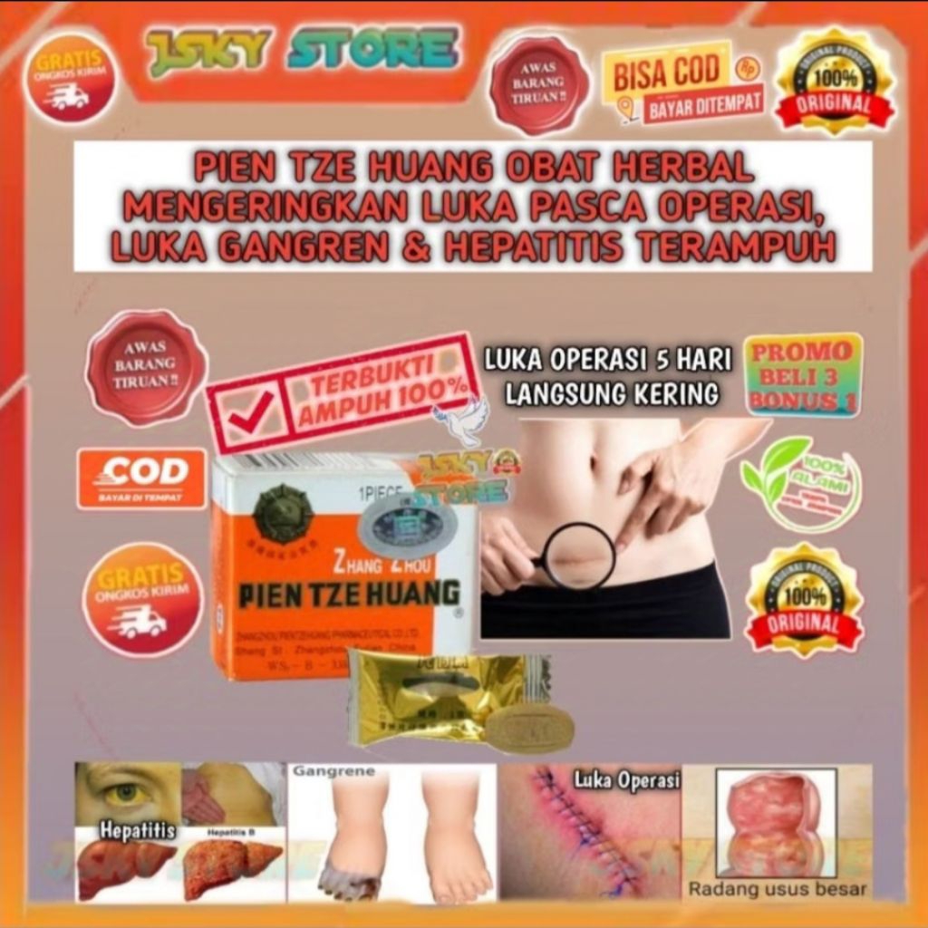 PTZ BINAHONG ASLI OBAT LUKA OPERASI, LUKA PARAH & HEPATITIS TERAMPUH ANGKUNG YUNNAN BAIYAO KAPSUL KU