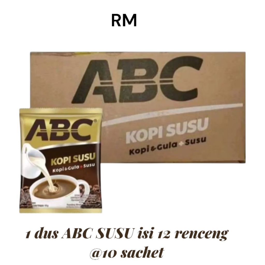 

(Perdus) 1DUS ABC SUSU KOPI INSTAN ISI 12 RENCENG 30g @11SACHET//coffee instant