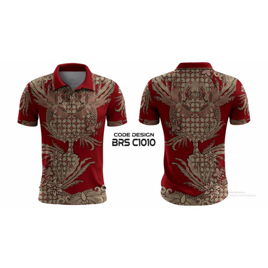 JERSEY POLO BATIK FULL PRINTING KUALITAS PREMIUM