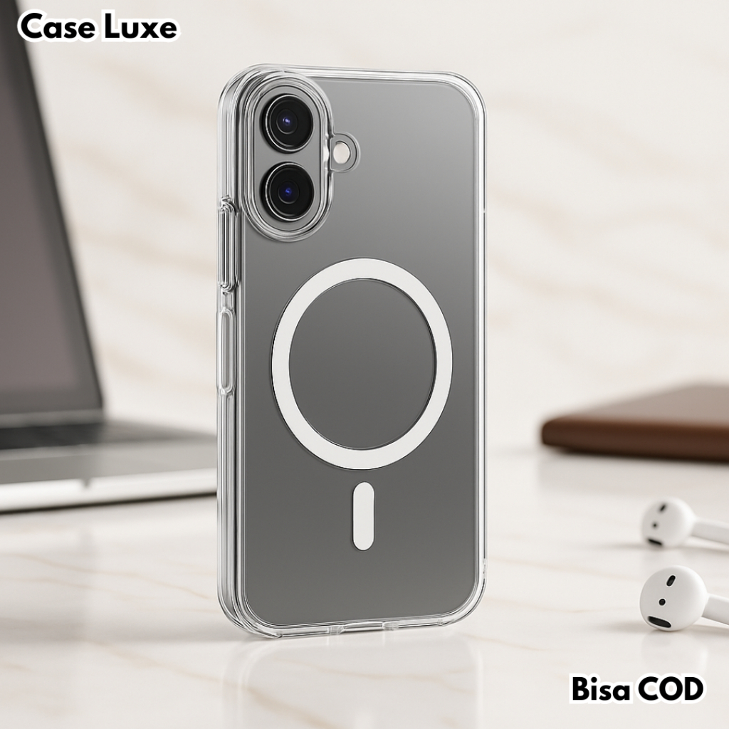 Luxury MagSafe Hybrid Clear Case iPhone 17 16 15 13 Series Transparent Aesthetic Anti Yellow