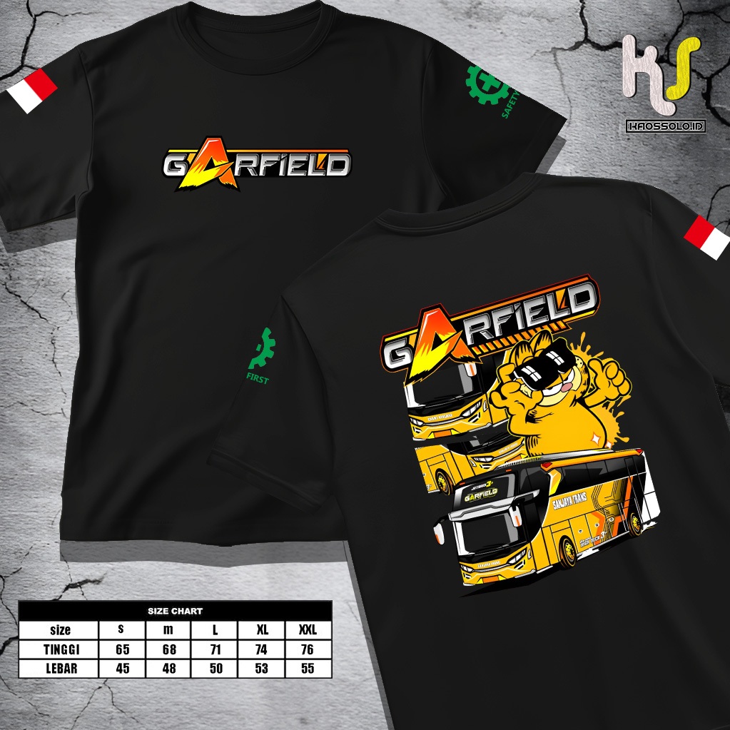 KAOSSOLO.ID- KAOS BUS GARFIELD- KAOS RACING PRIA DAN WANITA TERBARU DAN TERLARIS