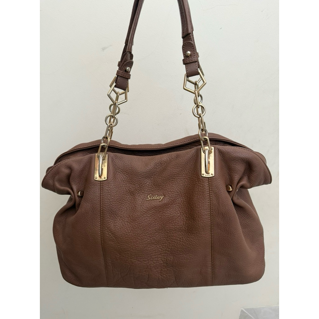 preloved tas sisley warna coklat.