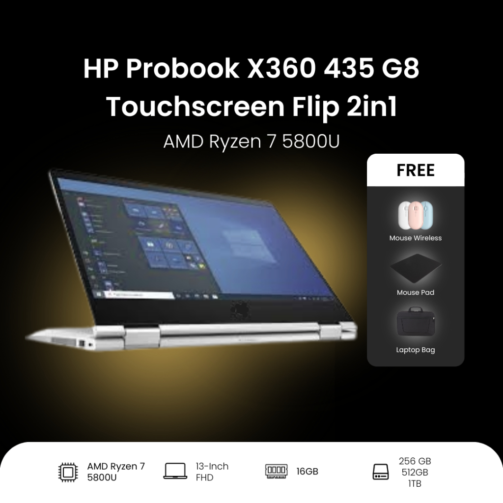 HP Probook X360 435 G8 | AMD Ryzen 7 5800U | Touchscreen Flip 2in1