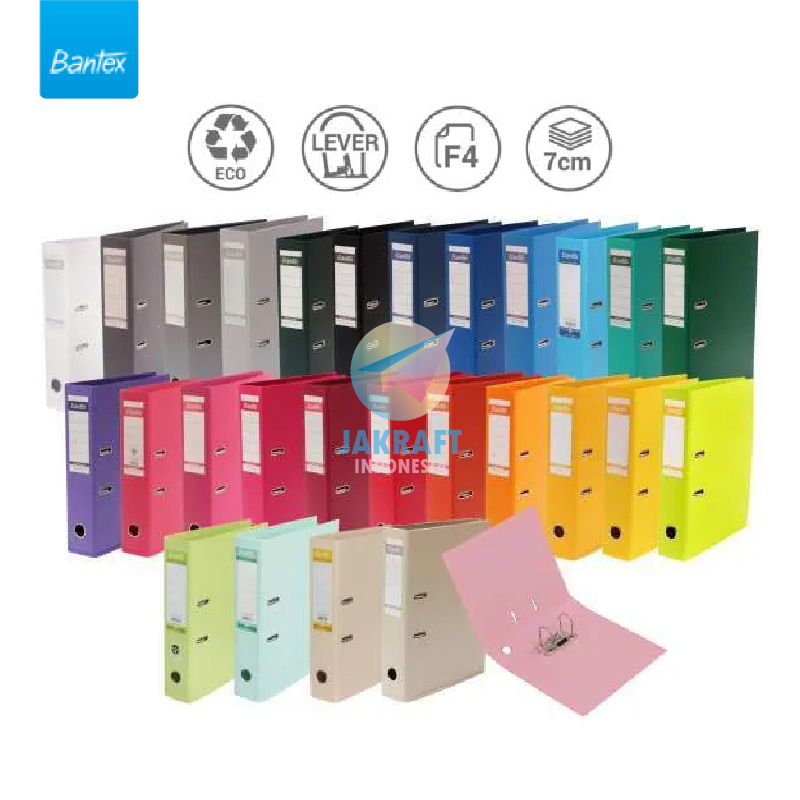 

(1 Pcs) Ordner Map BANTEX 1465 / 1465V PVC F4 Folio Besar 7 Cm FC LAF 2 Ring Stand Binder Tempat Dokumen File Koleksi Warna Lengkap