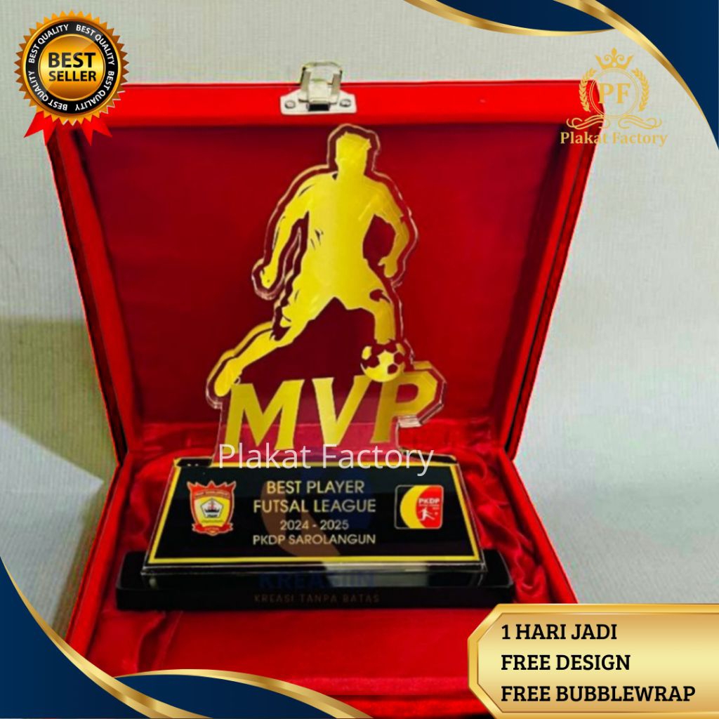 Plakat, Plakat Akrilik Custom, Piala Futsal, Piala Sepak Bola, Plakat Top score, Plakat Best Player,