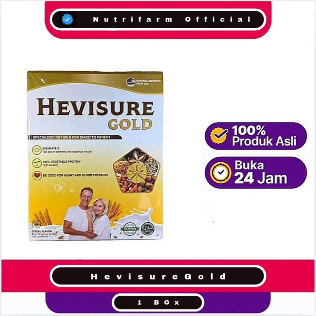 

Hevisure Gold Susu Usa Suplemen Diabetes Asli Original BPOM - 1 BOX