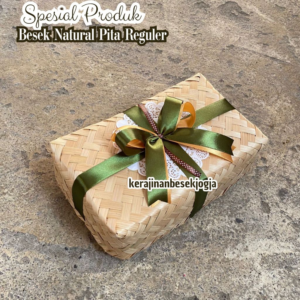 

BESEK 15X30 NATURAL PITA REGULER | besek kue besek bambu besek pita besekan besek nasi hantaran seserahan