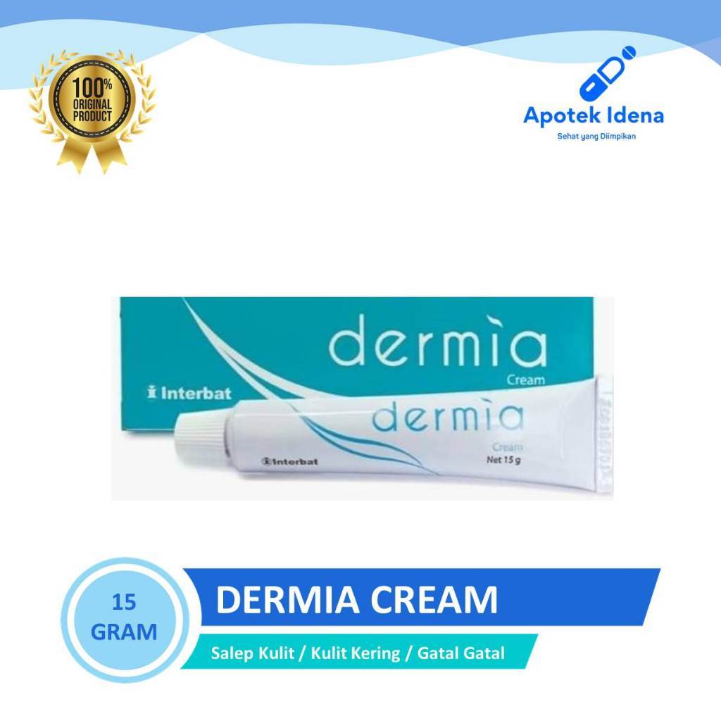 DERMIA CREAM KRIM 15 GR salep kulit, kulit kering, gatal gatal
