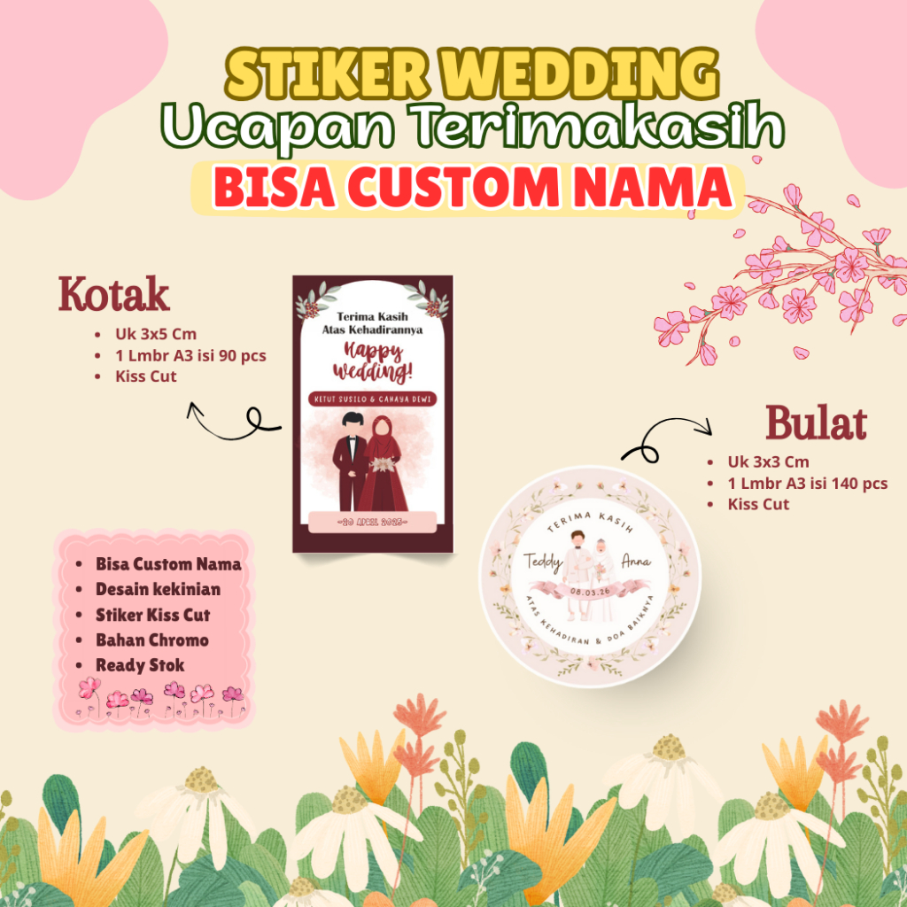 Stiker Wedding | Ucapan Terimakasih