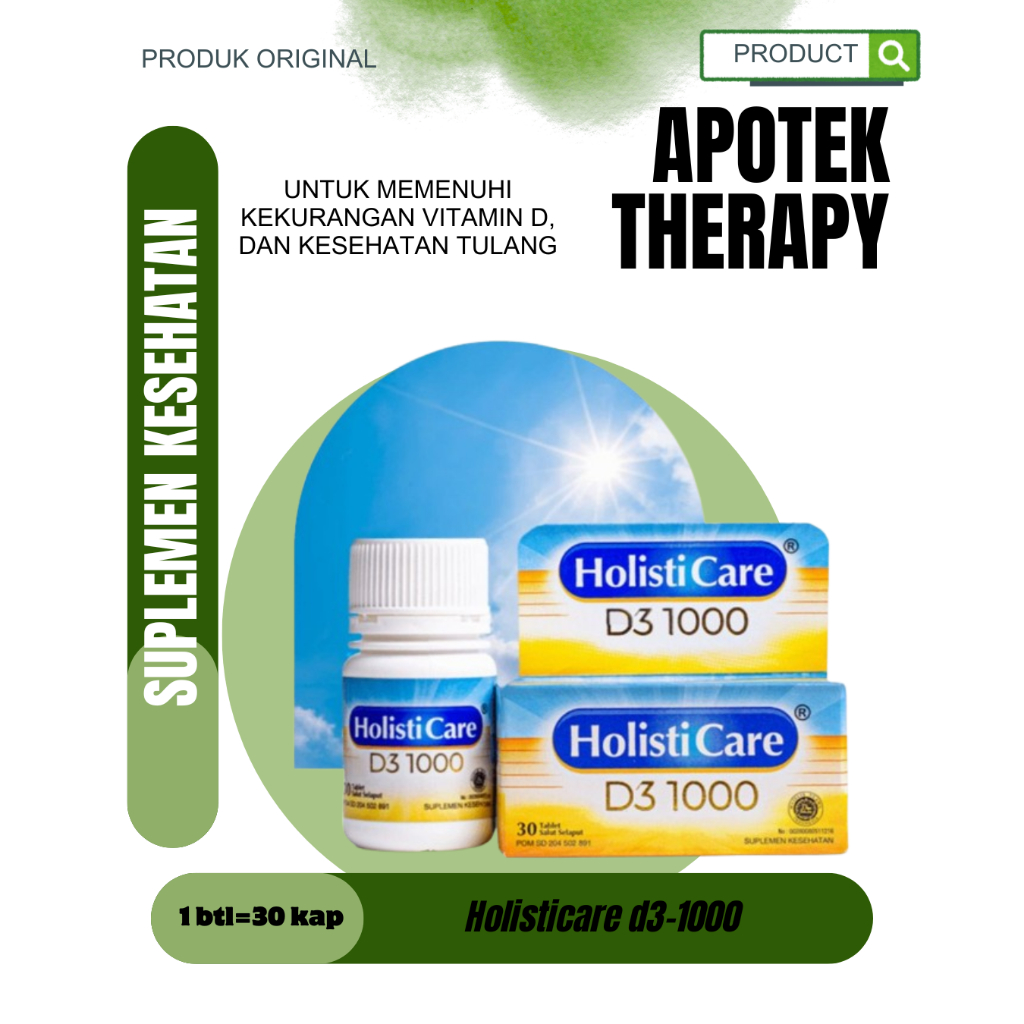 HOLISTICARE D3 1000 IU WITH ESTER C 30 TABLETS