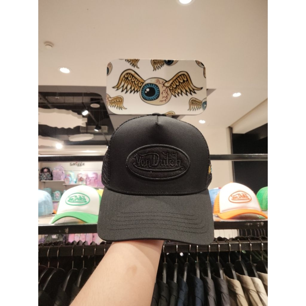 New Arrival - Vondutch Cap Men - Von Dutch Topi Pria - black