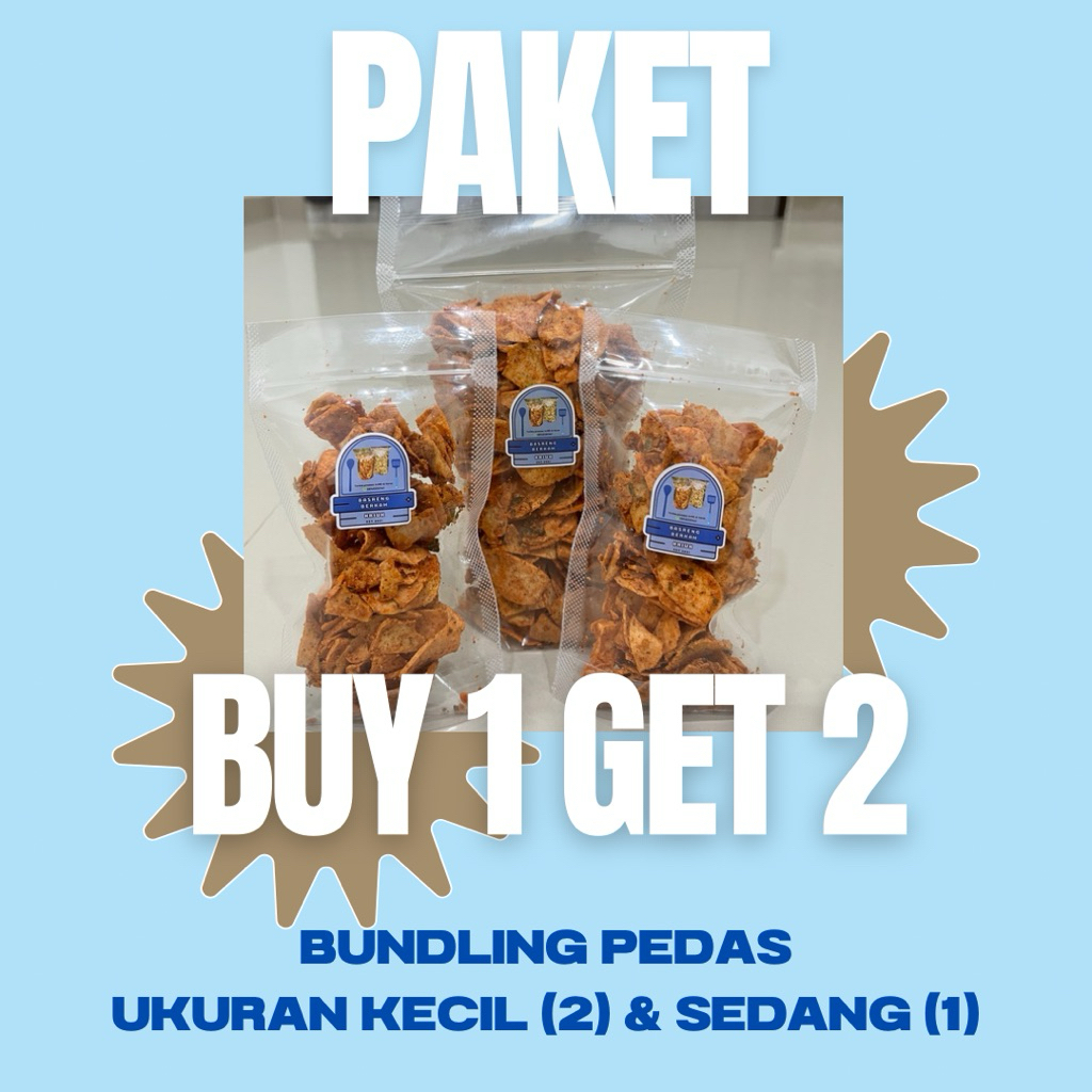 

BUY 1 GET 2 Basreng kriuk/Basreng tipis/Keripik Basreng✨