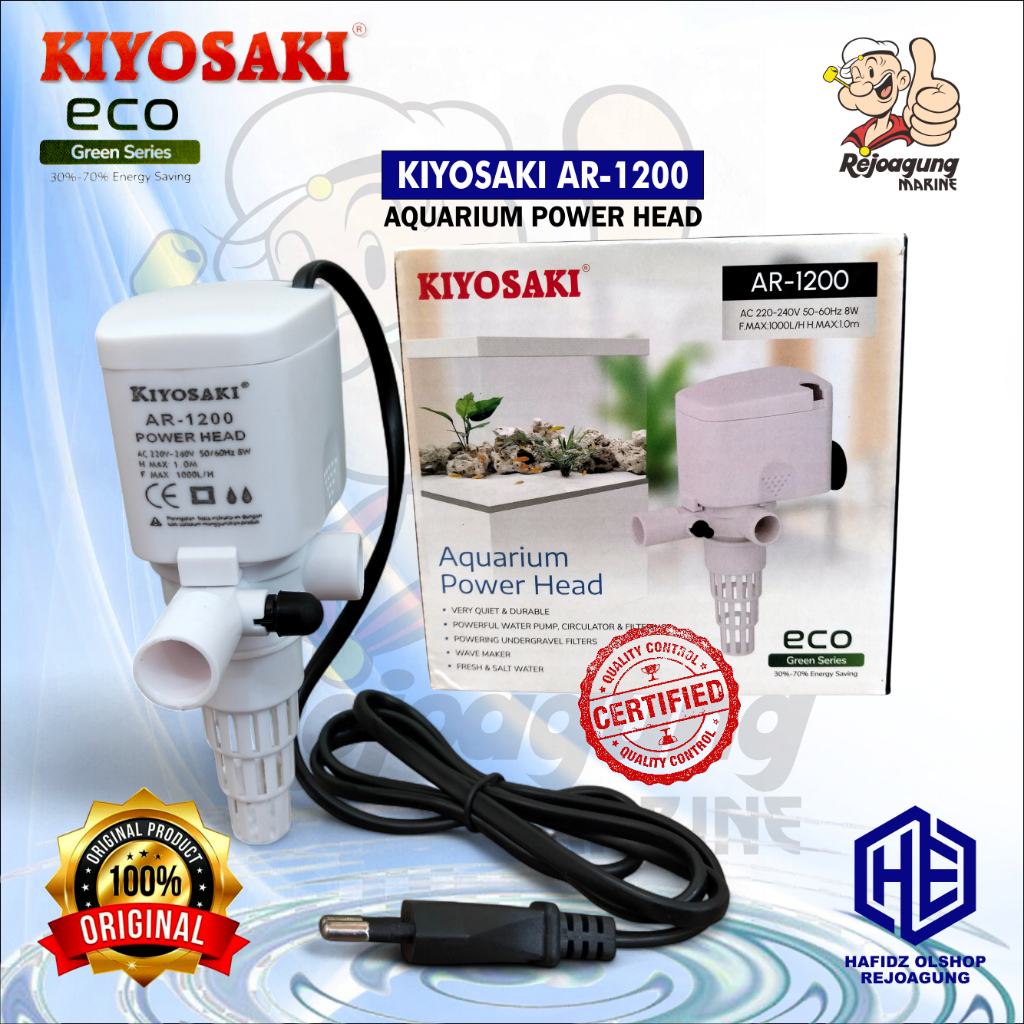 Pompa Air KIYOSAKI AR 1200 Pompa Celup - Water Pump Akuarium - Kolam
