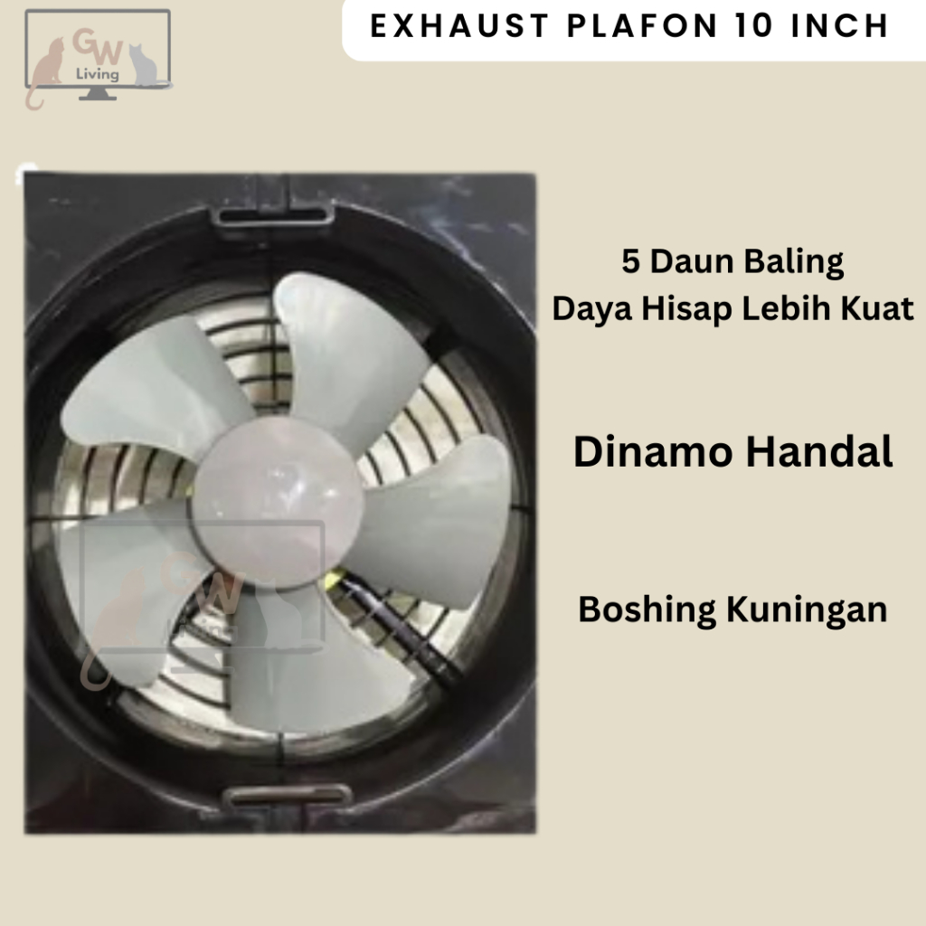 NEW Okayama Exhaust Fan Plafon Kipas Hexos 12 Inch 10 Inch Hemat Daya Tidak Berisik