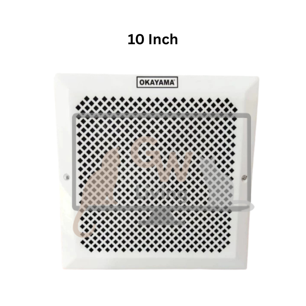 New Okayama Exhaust Fan Plafon Kipas Hexos 12 Inch 10 Inch Hemat Daya Tidak Berisik