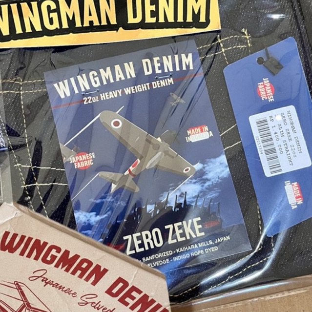NEW Wingman Denim Zero Zeke 22oz Slim Straight Japanese Fabric