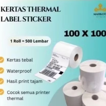 

Label sticker thermal 100 × 100 (500 lbr)