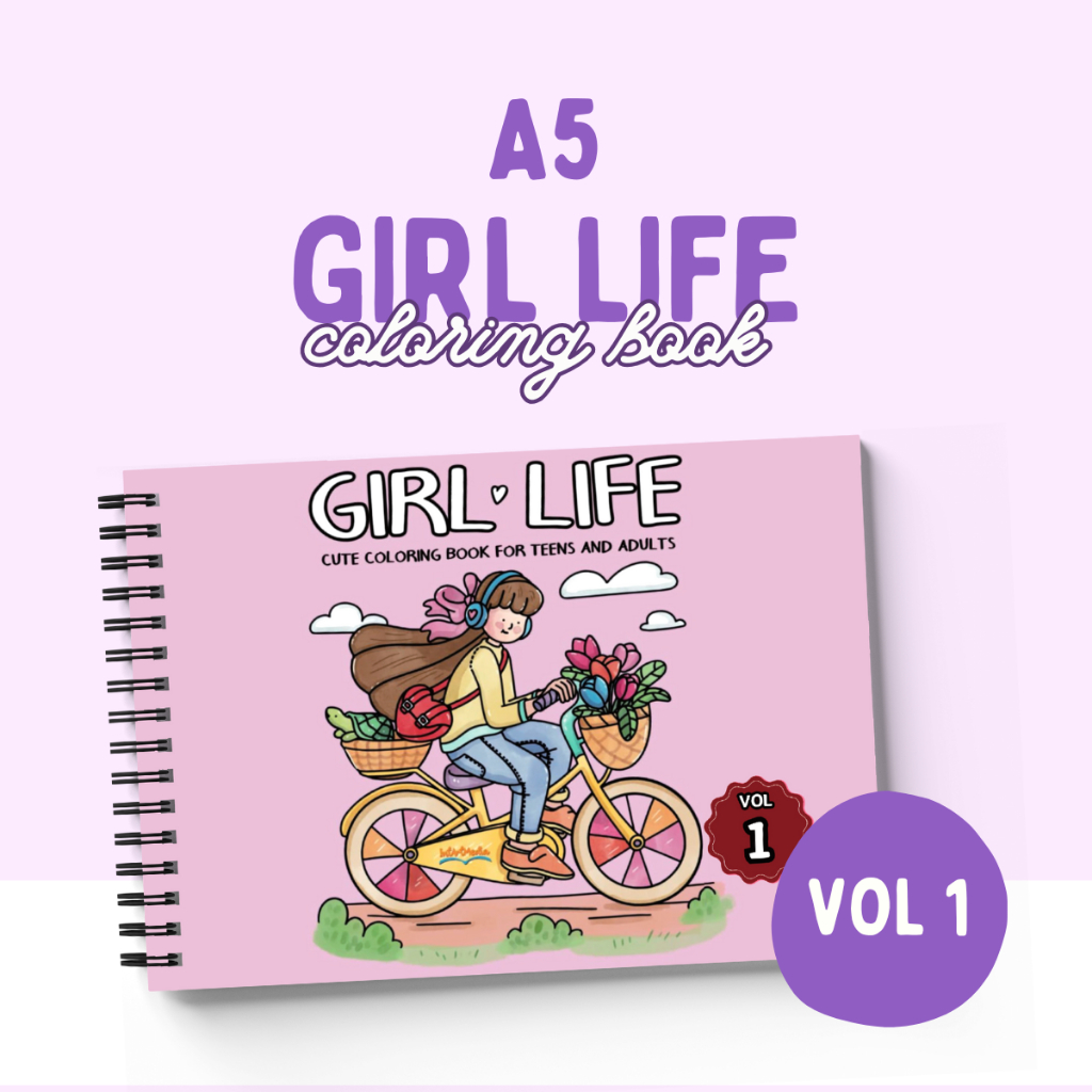 

Coloring Book For Kids And Adults GIRLS LIFE VOL 1 Buku Mewarnai Remaja Dewasa Relaxing Aesthetic