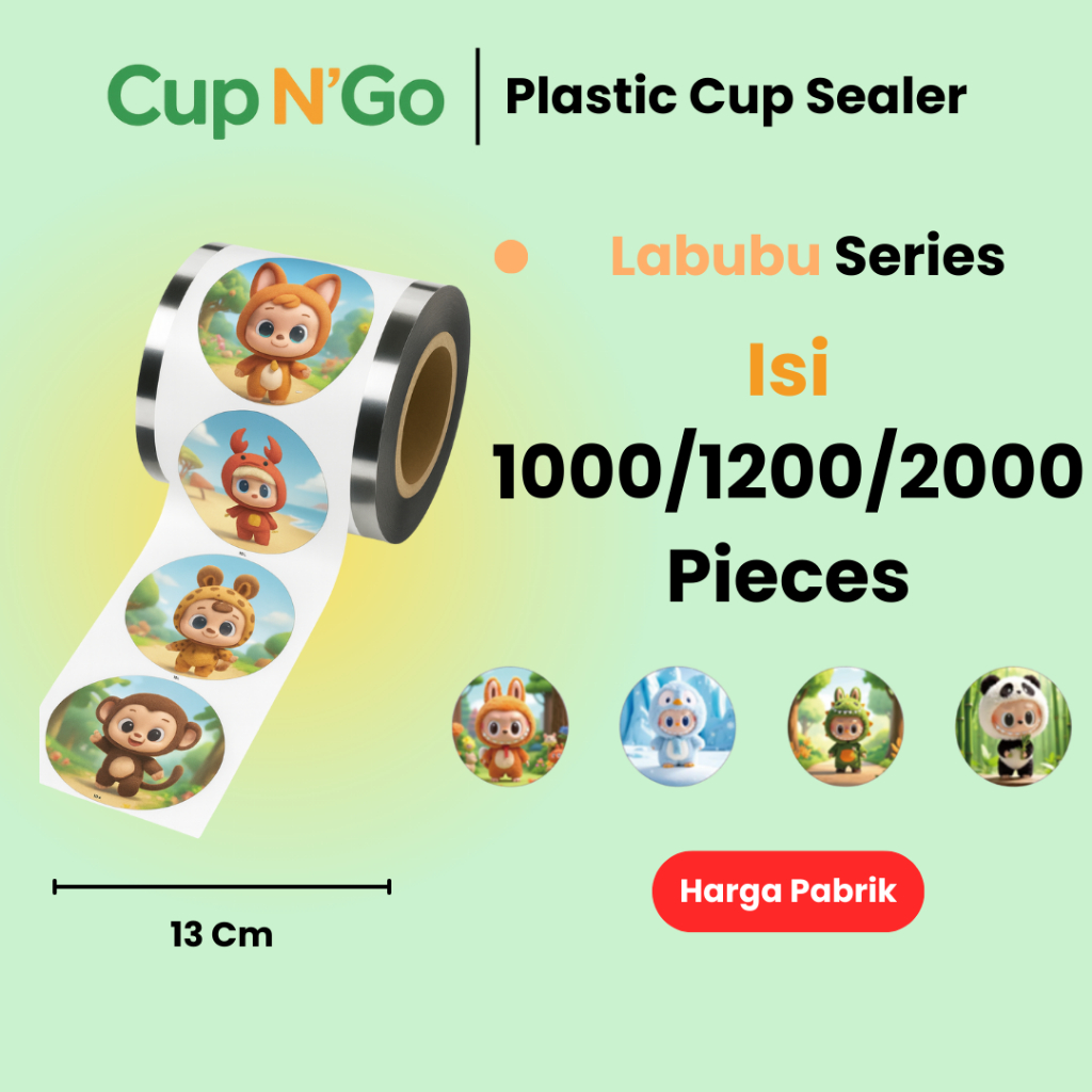 Cup Sealer / SealCup / Plastik Seal Cup / Plastic Cup Sealer / Plastik Penutup Gelas [LABUBU] Plasti
