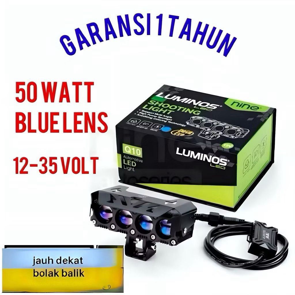 LAMPU TAMBAHAN LAMPU TEMBAK 4mata 100 WATT 4 MATA LUMINOS SQL 4 MATA 3 KIPAS ORIGINAL LUMINOS NINE