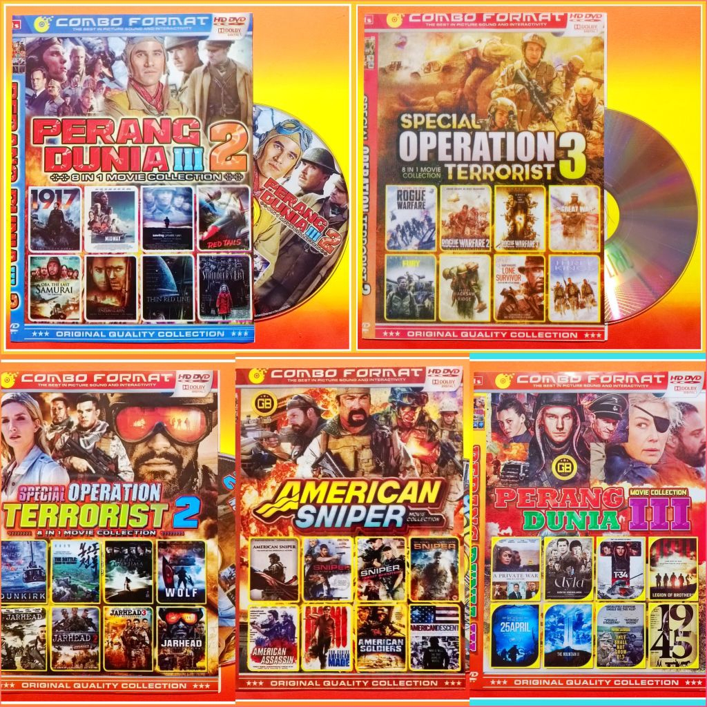 Kaset Film Barat Koleksi Action Kumpulan Perang Dunia Campuran Terpopuler Teks Indonesia