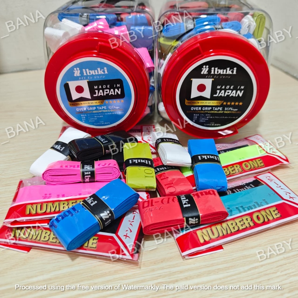 IBUKI Grip Raket Original - Overgrip Raket Badminton Tenis Bulutangkis Padel - Quick Dry QD & Super 