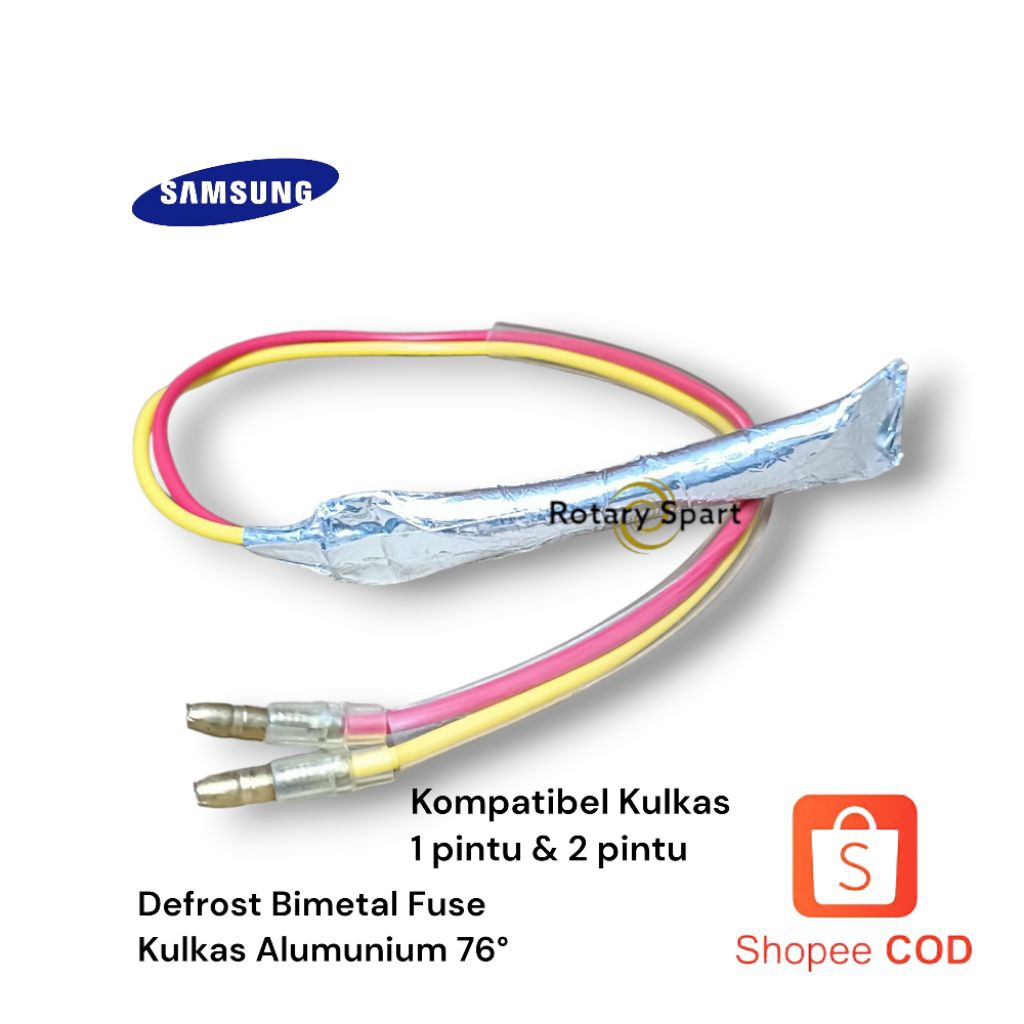 Bimetal Defrost Fuse kulkas panas 76° kompatibel kulkas Samsung 1 pintu & 2 pintu