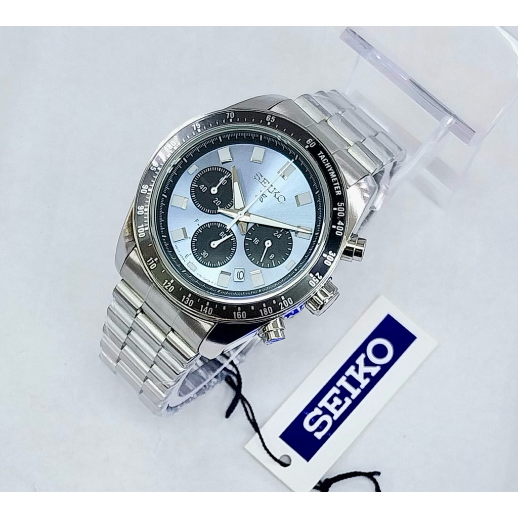 JAM TANGAN PRIA SEIKO PANDA SWEEP MOVEMENT CHRONO ON
