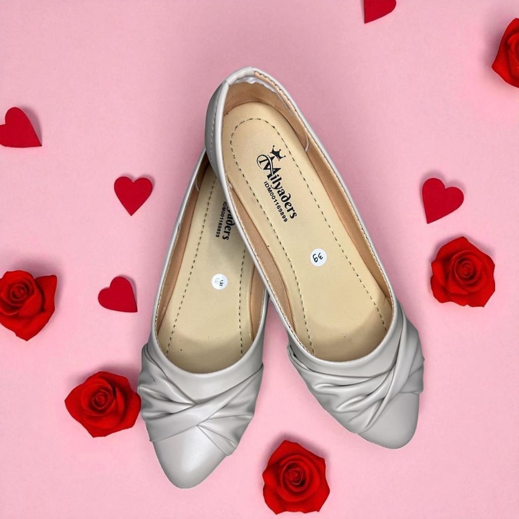 FLD Sepatu flat, flat shoes ballet wanita kekinian ukuran 37, 38, 39, 40, 41 ready stok