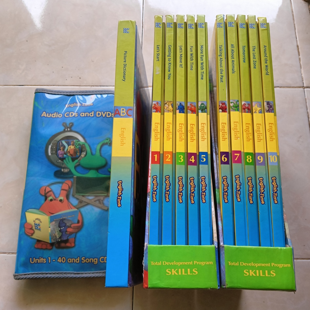 Paket Buku English Time ETL Learning Lengkap 10 Buku + Picture Dictionary + CD DVD Original | Belaja