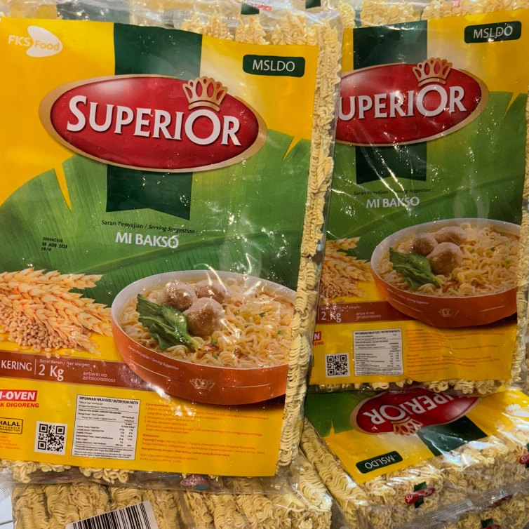 

Mie Bakso merk Superior 2Kg (1 Bal)