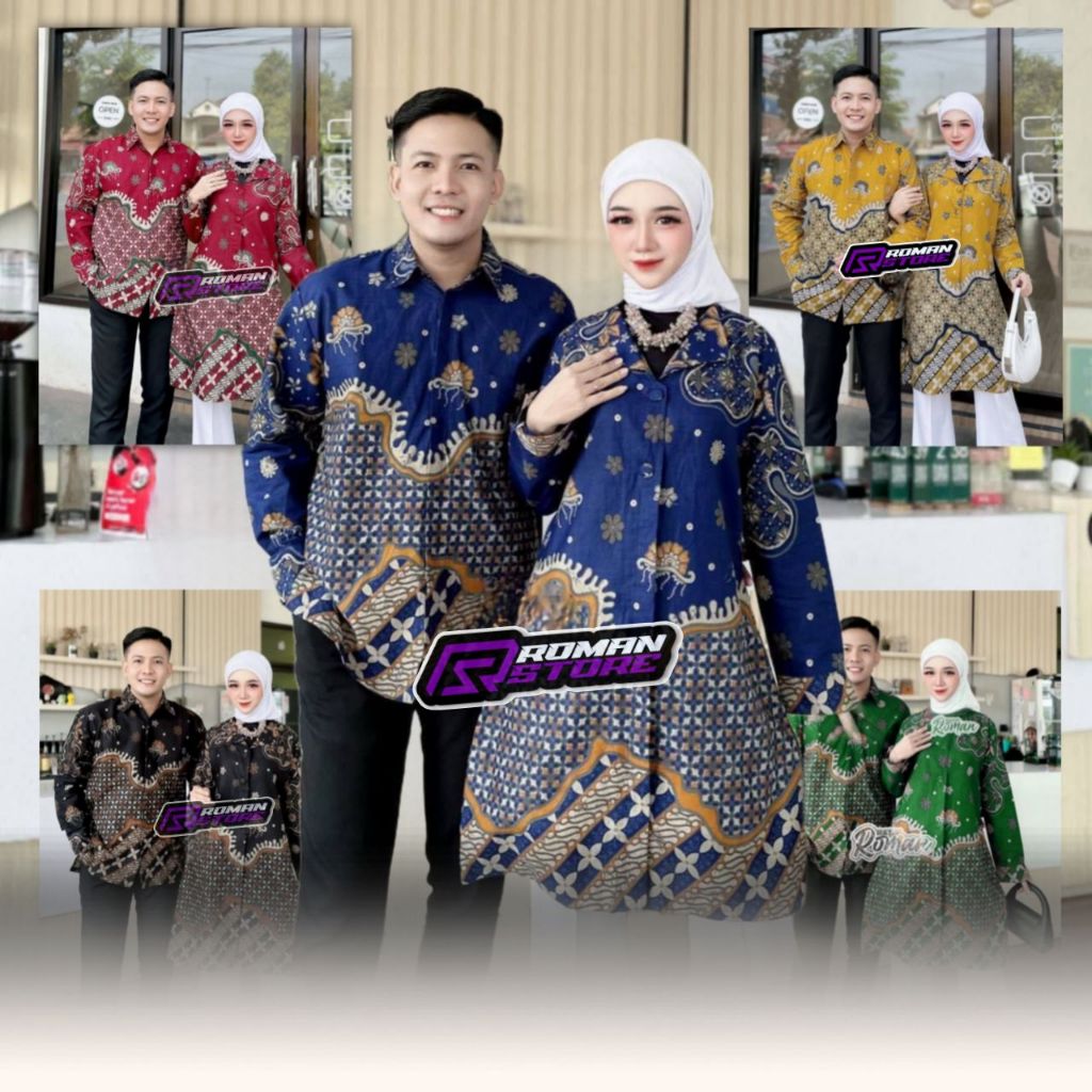 BATIK TUNIK COUPLE LAKI LAKI MOTIF BINTANG TERBARU 2025