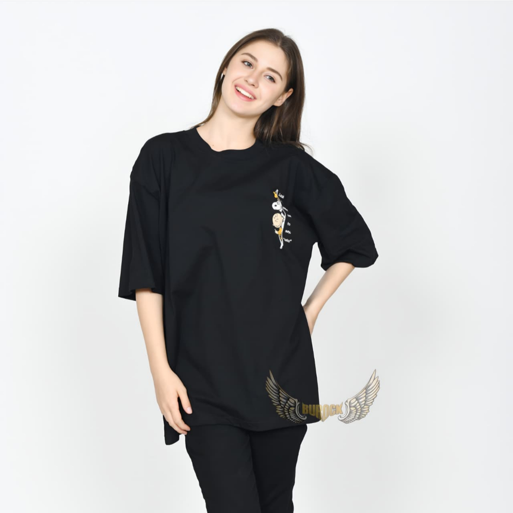 Kaos Oversize Jumbo Hitam Katun Combed Premium 24s