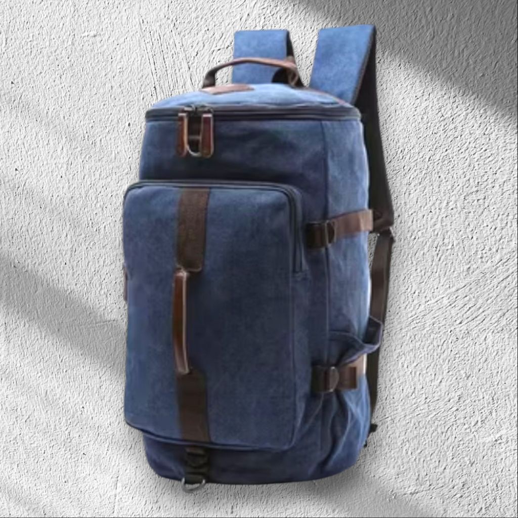 Tas Travel/Tas Slempang/Tas Ransel/Tas Multifungsi/Tas Tabung Pria/Wanita Canvas Bisa COD
