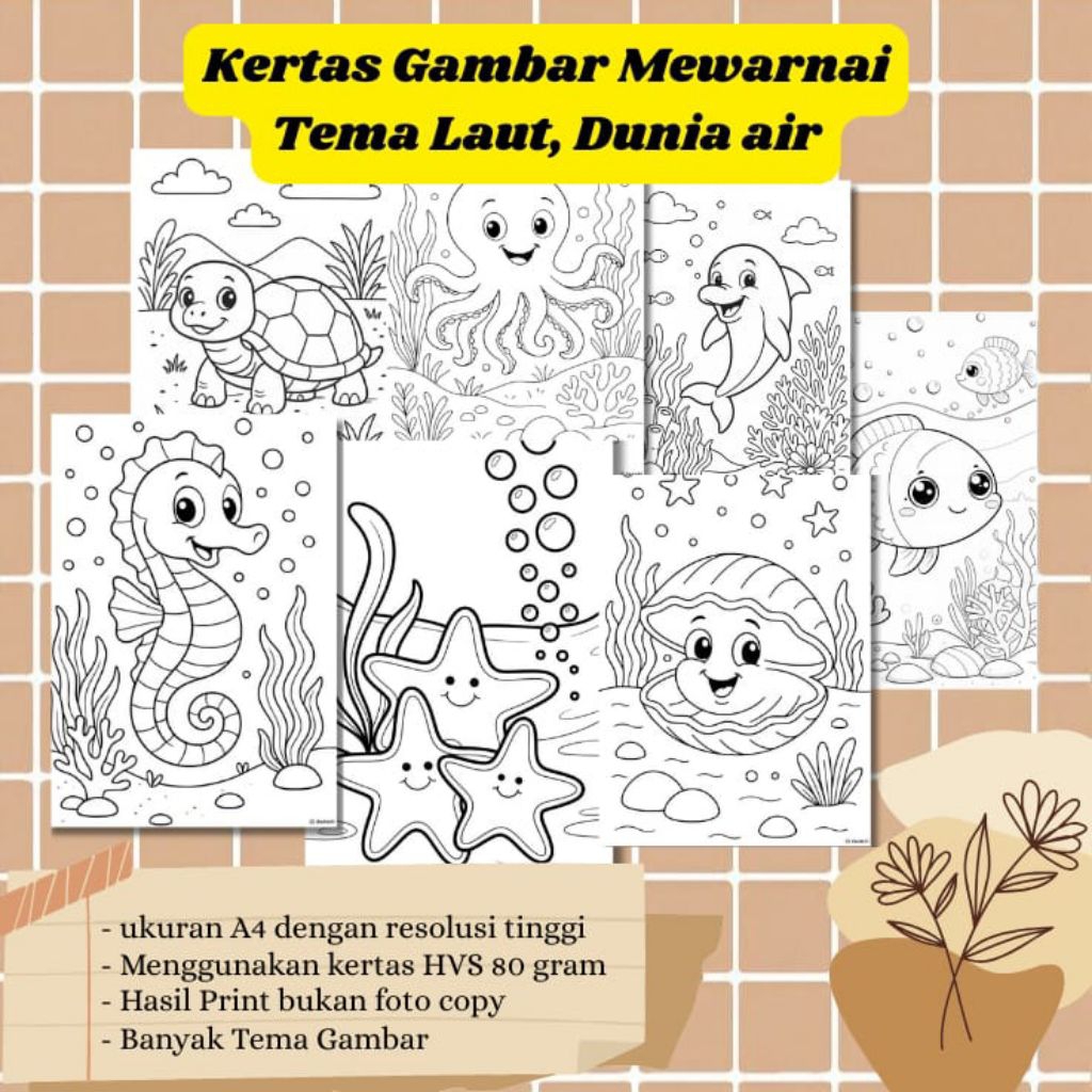 

20 LEMBAR KERTAS GAMBAR MEWARNAI TEMA LAUT/ DUNIA AIR ( READY LANGSUNG KIRIM )