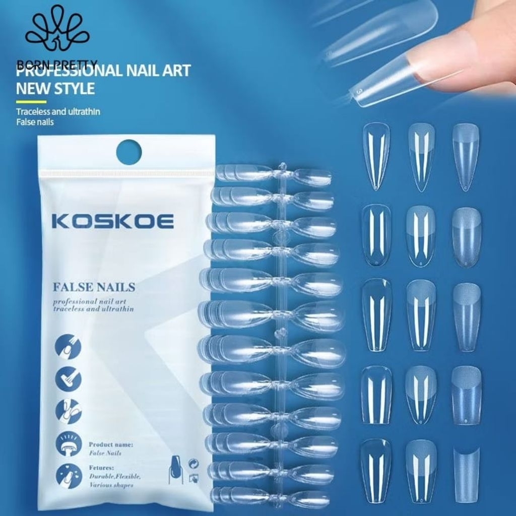 KOSKOE kuku palsu kuku nail art 120pcs