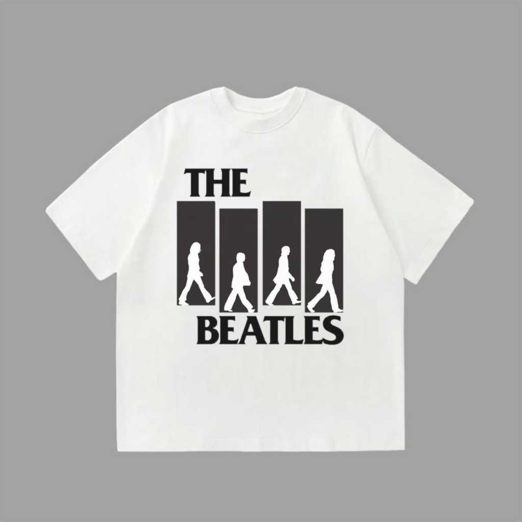 T-shirt Band90s Premium Combed90s Hitam Putih