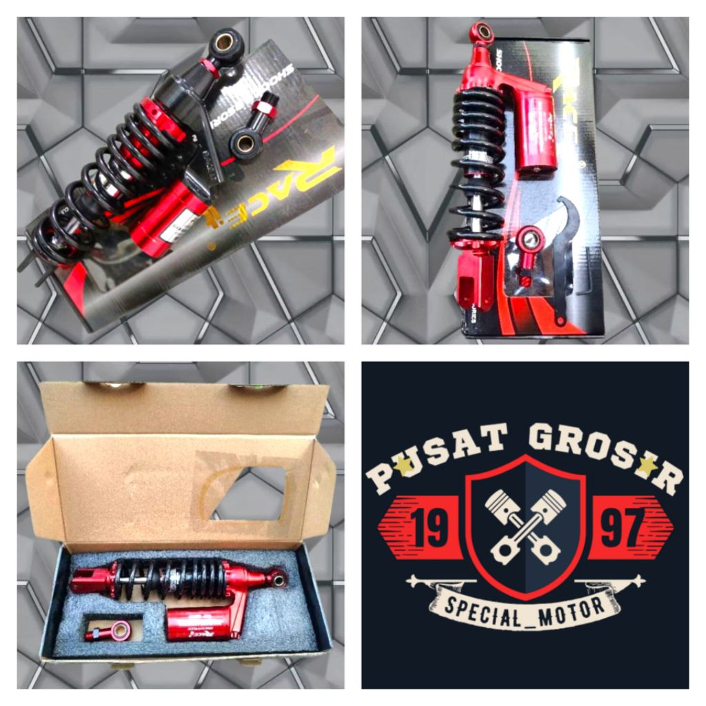 ORIGINAL SHOCKBREAKER RACEIT TABUNG ATAS MODEL GOG YSS SHOCK MATIC BLACK RED MOTOR VARIO MIO BEAT DL