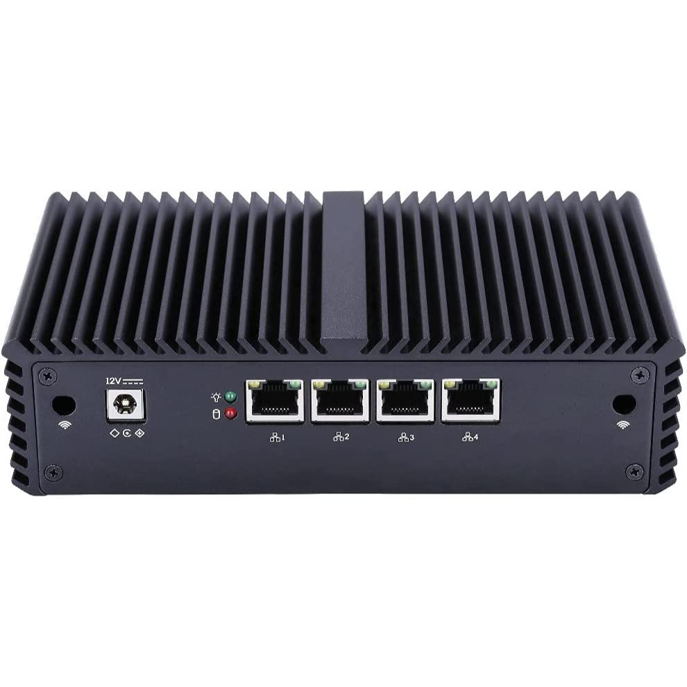 MIKROTIK X86 ROS7 L6 SSD 128Gb RAM 8 Gb QOTOM Q355G4 MINI PC INDUSTRIAL 4 GbE FULLSET NEW