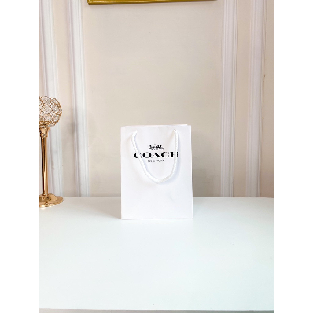 Paperbag Coach Putih Size Small Paper Bag Dompet Aksesoris Kecil