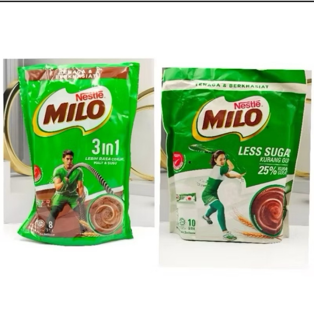 

[READY] MILO 3in1 Original Dan Less Sugar Penang Rasa Coklat
