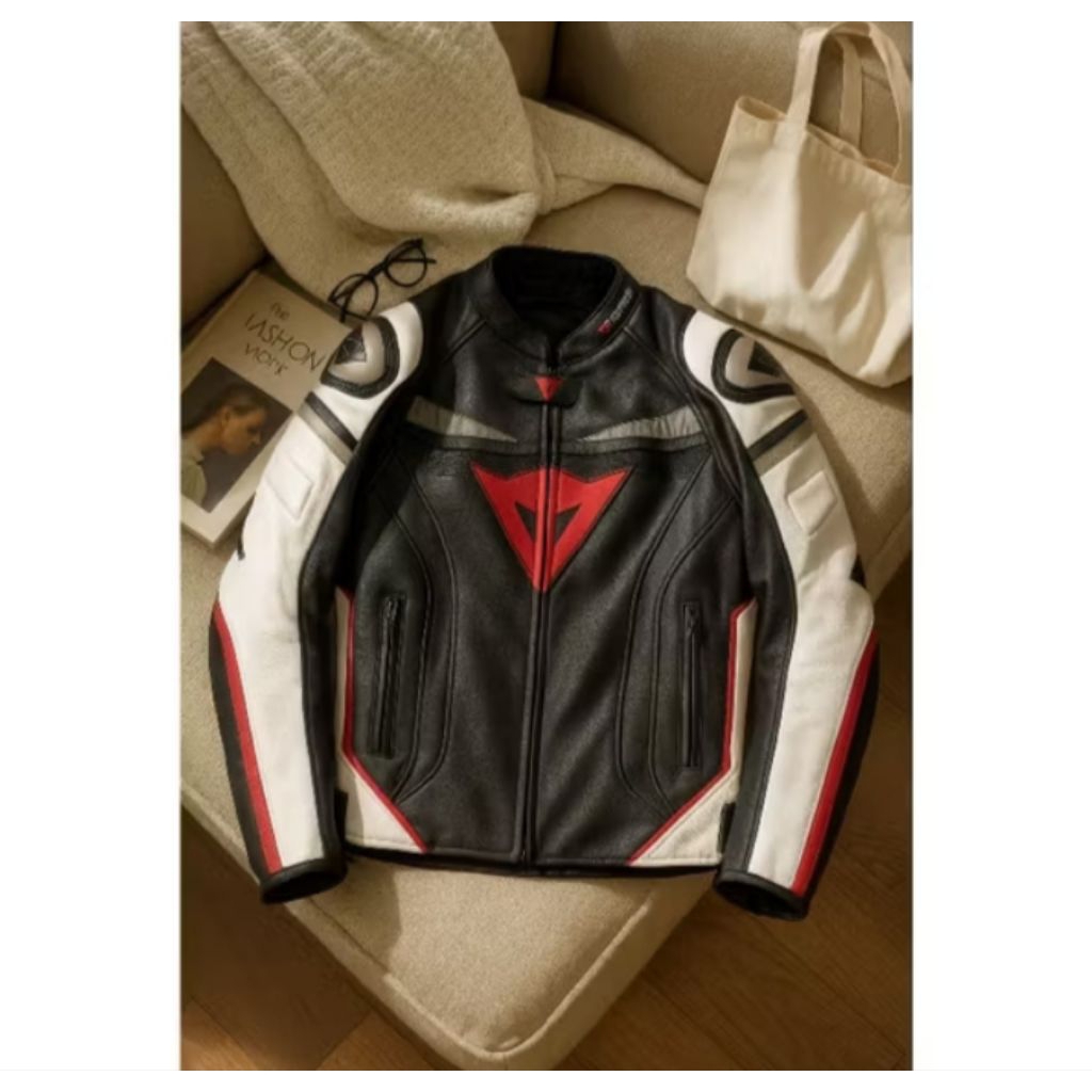 JACKET MOTOR TOURING PRIA DAINESE KULIT OSCAR TEBAL FULL PROTECTOR