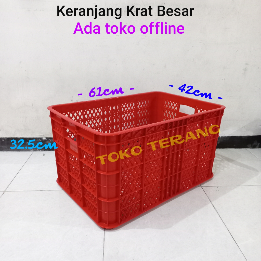 Krat industri keranjang serbaguna keranjang barang krat rak piring bak ikan plastik