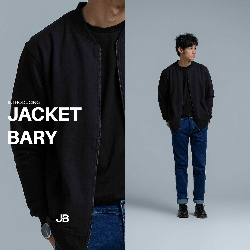 DISKON HEMAT JB - Jacket Bary Black - Jaket Kasual Pria