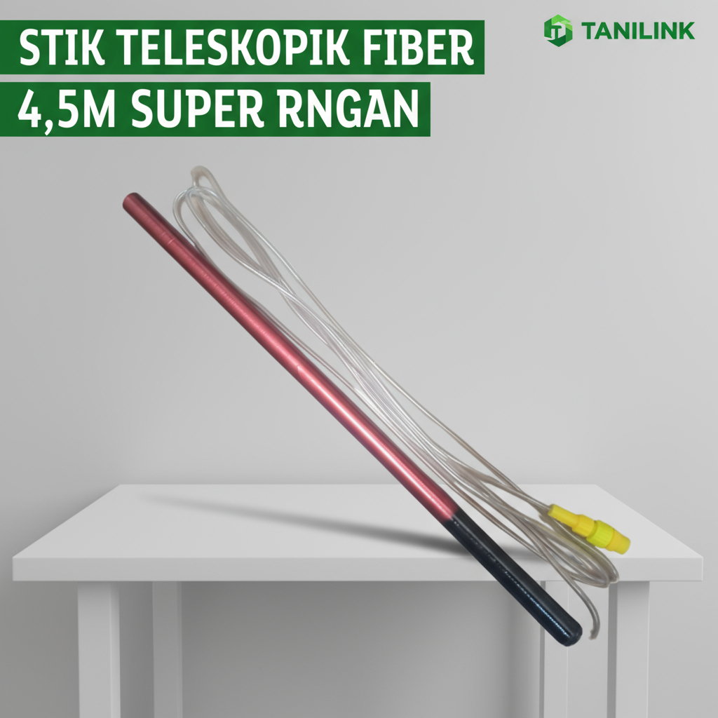 STIK SPRAYER PANJANG 4,5 METER FIBER/ STIK MANCING FIBER/ STIK TELESKOPIK PANJANG 4,5 METER