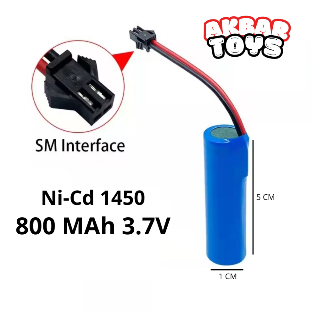 Baterai Cas Mobil Remot 3.7V Kable Cas Adaptor Cas