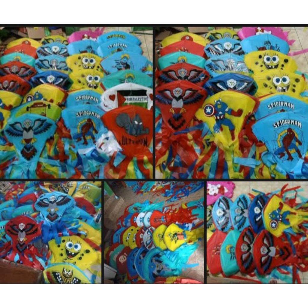 READY layangan karakter lukis plastik