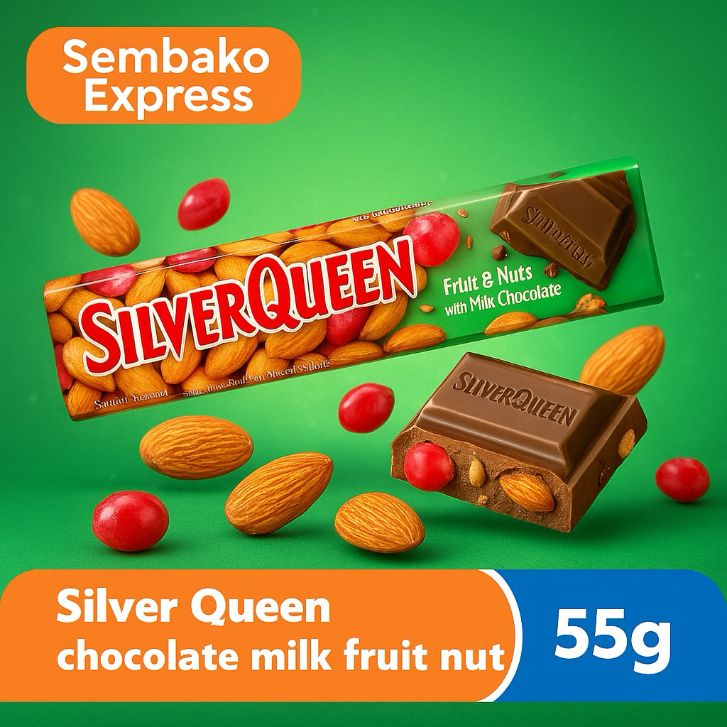 

SilverQueen Chocolate Milk Fruit & Nut 55g – Cokelat Susu dengan Kacang & Buah